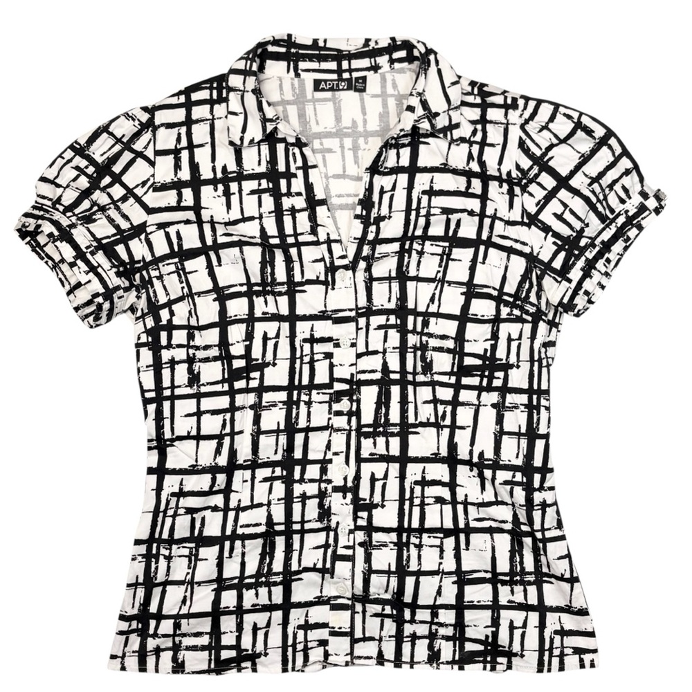 Y2K Abstract Button-Up Top